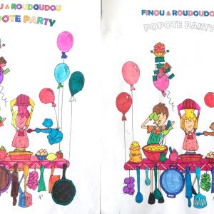 Coloriage de Nath & sa fille